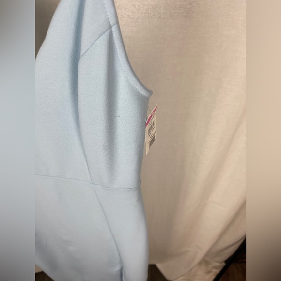 Socialite Blue Scallop Trim Bodycon Dress Size Small (2-4) NWT - Picture 4 of 8